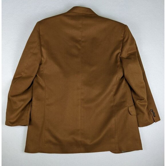 Hunt Valley Men's Blazer Size 39R Tan Brown Microfiber Faux Suede Vintage - Picture 12 of 12